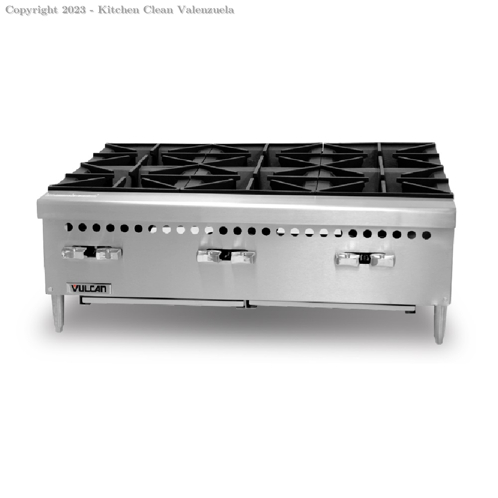 Estufa industrial Vulcan de 6 quemadores encimera