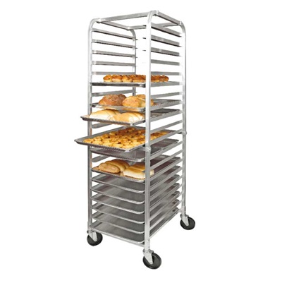 Carro para bandejas de panadería 20 charolas aluminio