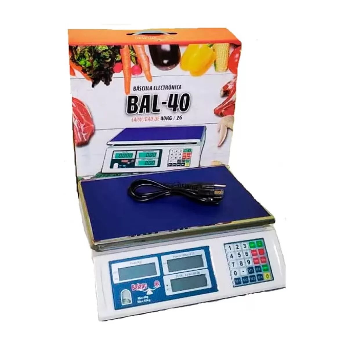 Báscula electrónica de 2 gr a 40 Kg