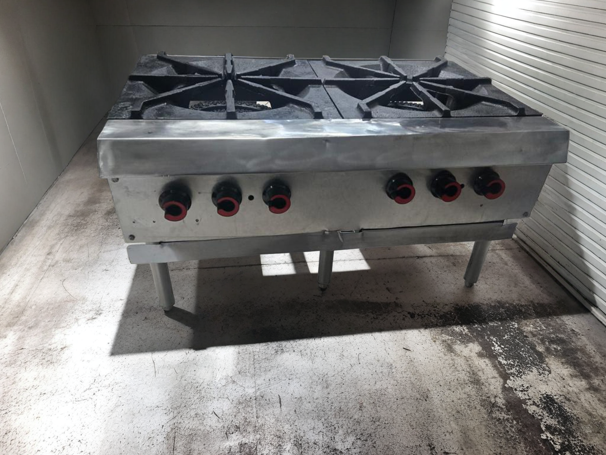 Estufon doble con quemador triple aro