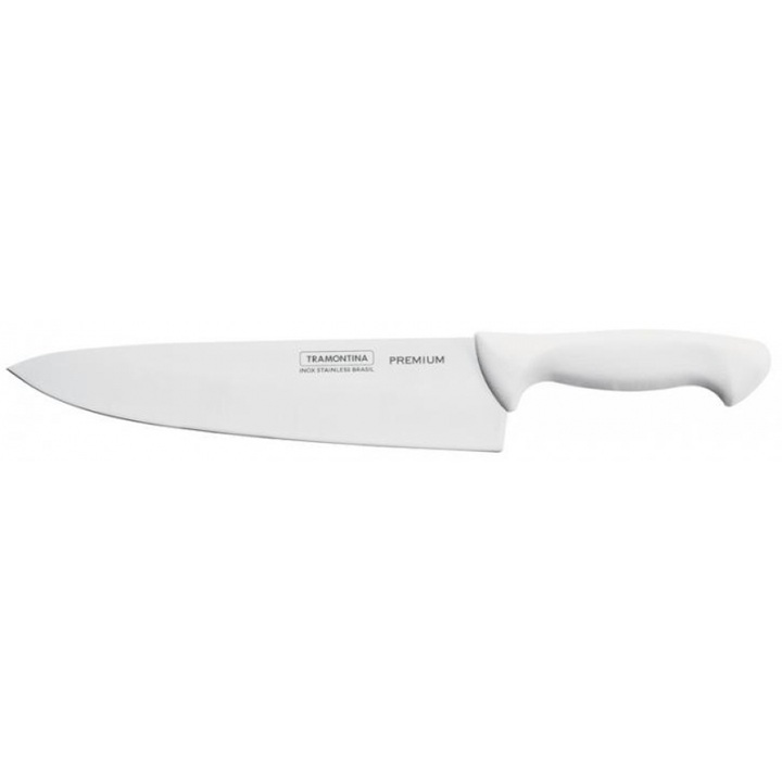 Cuchillo bistecero recto mango blanco