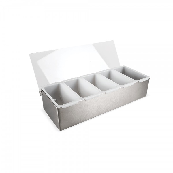 Condiméntero 5 compartimentos acero inox
