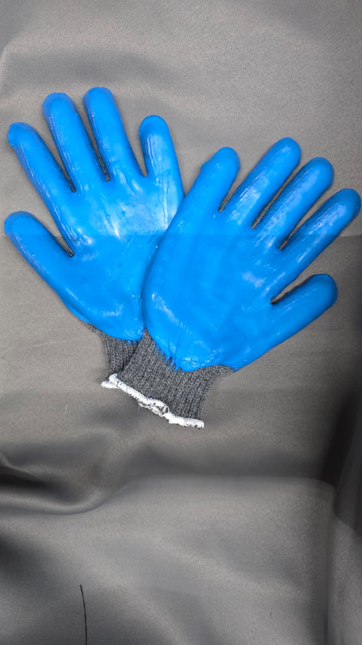 Guante Japones con Látex tipo PALMA Azul