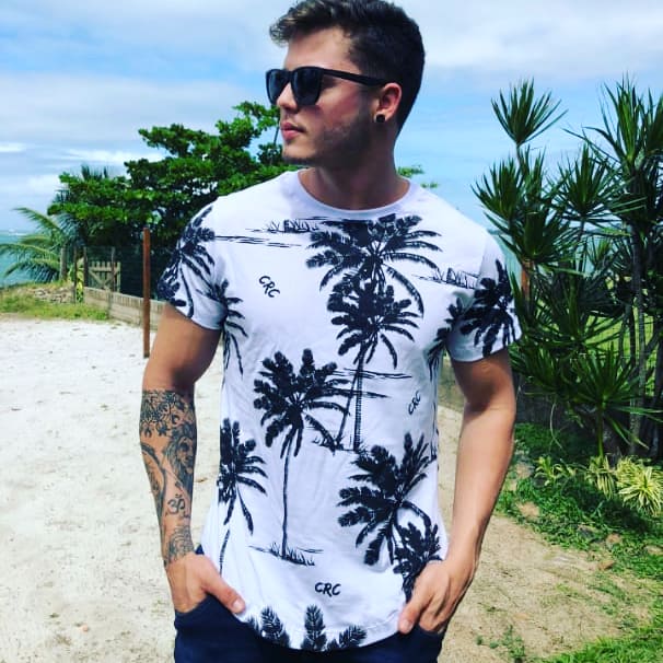 Camiseta estampada vermelha