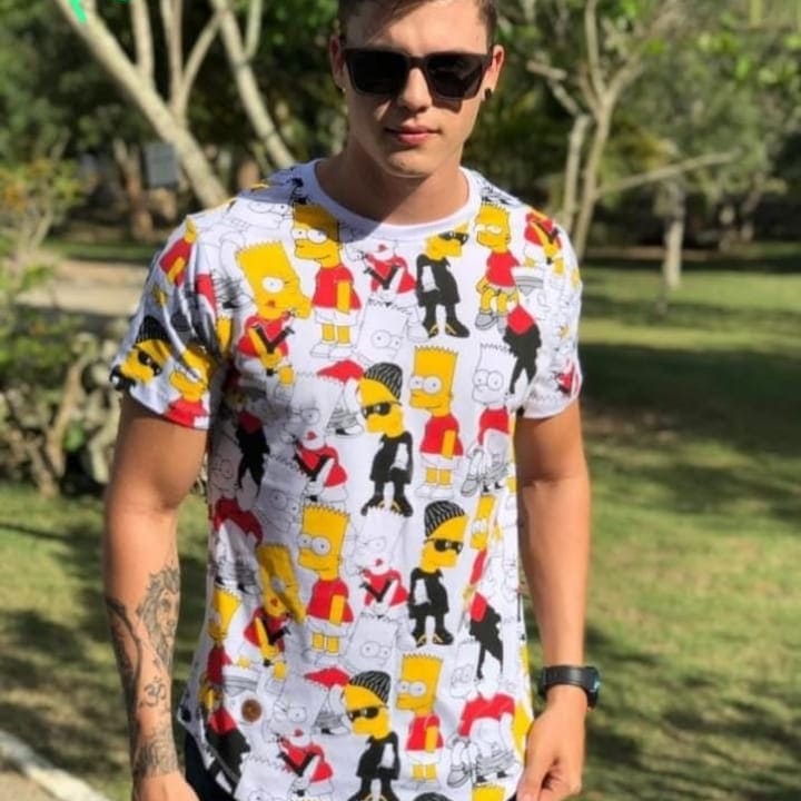 Camiseta Estampada Bart Simpson – Masculina