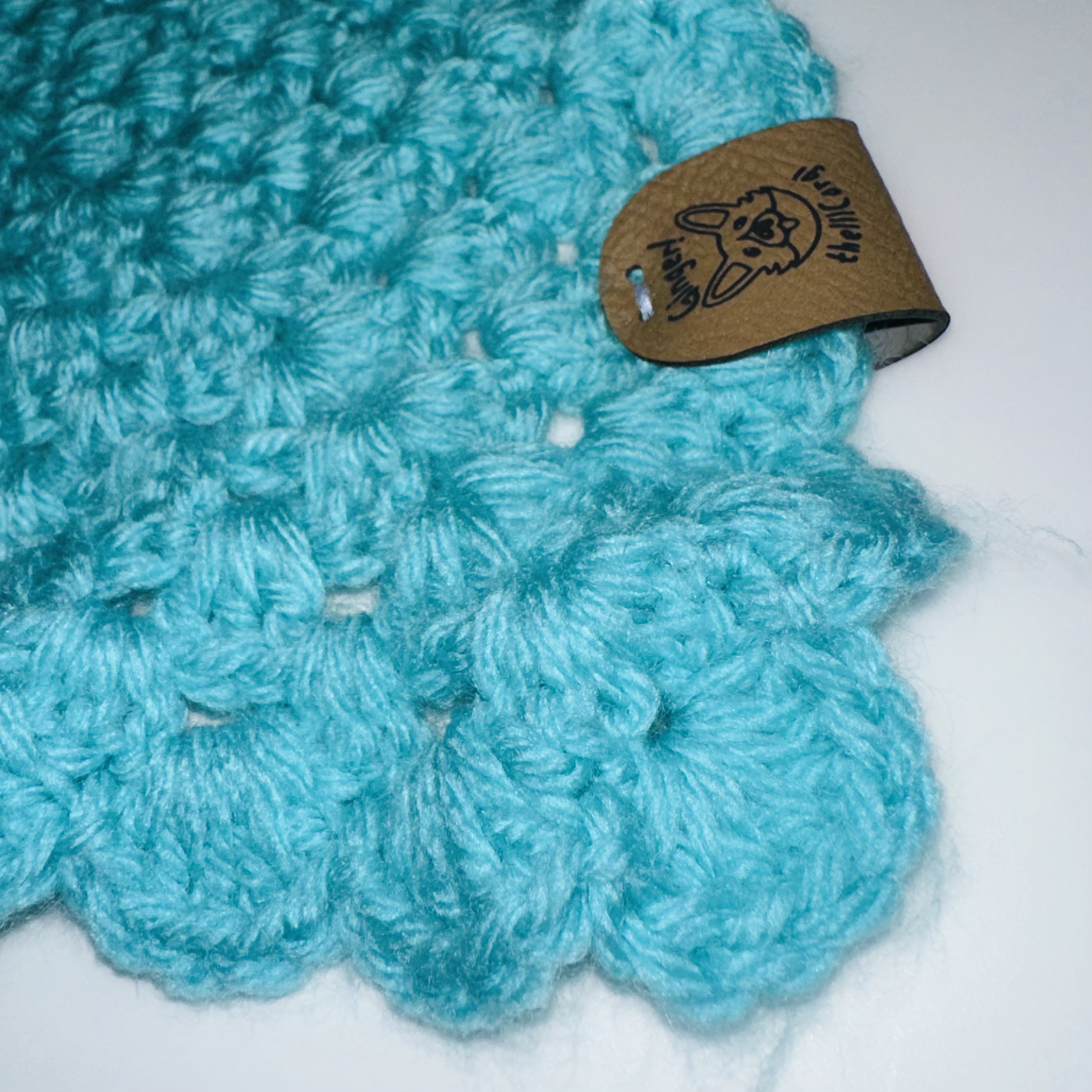 Handmade Crochet Dog Bandana (TEAL)