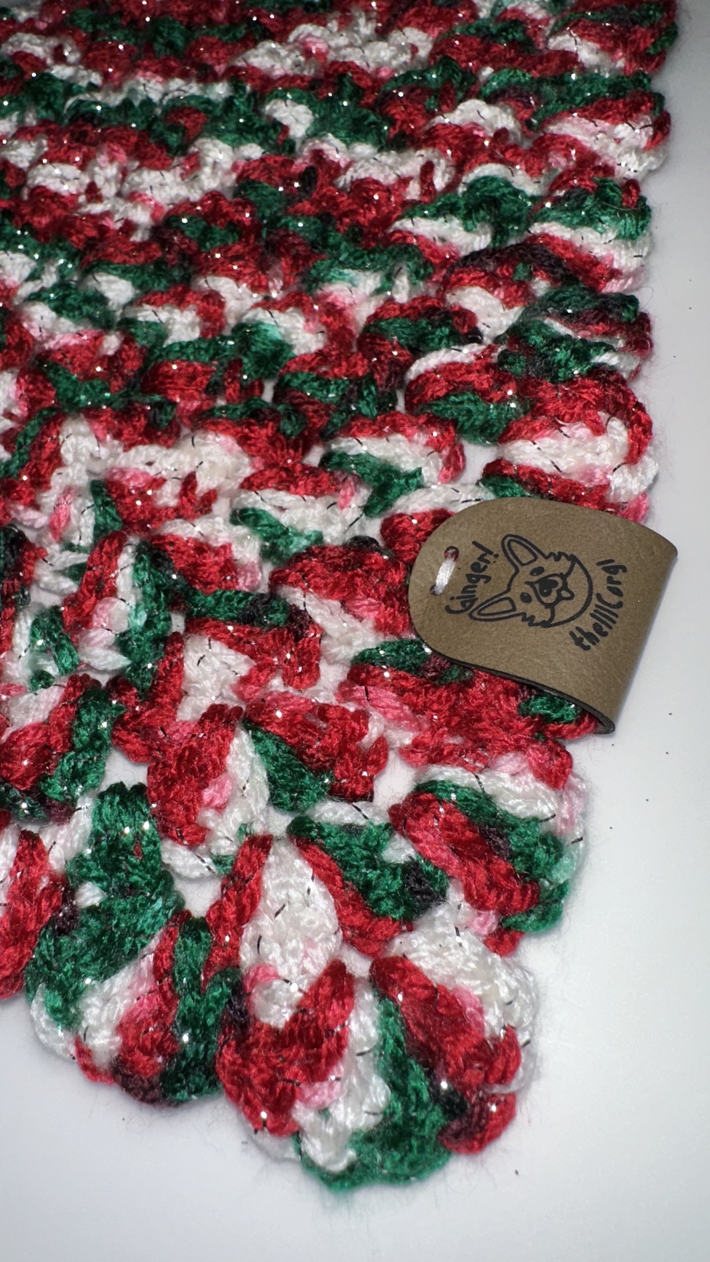 Handmade Crochet Dog Bandana (CHRISTMAS EDITION)