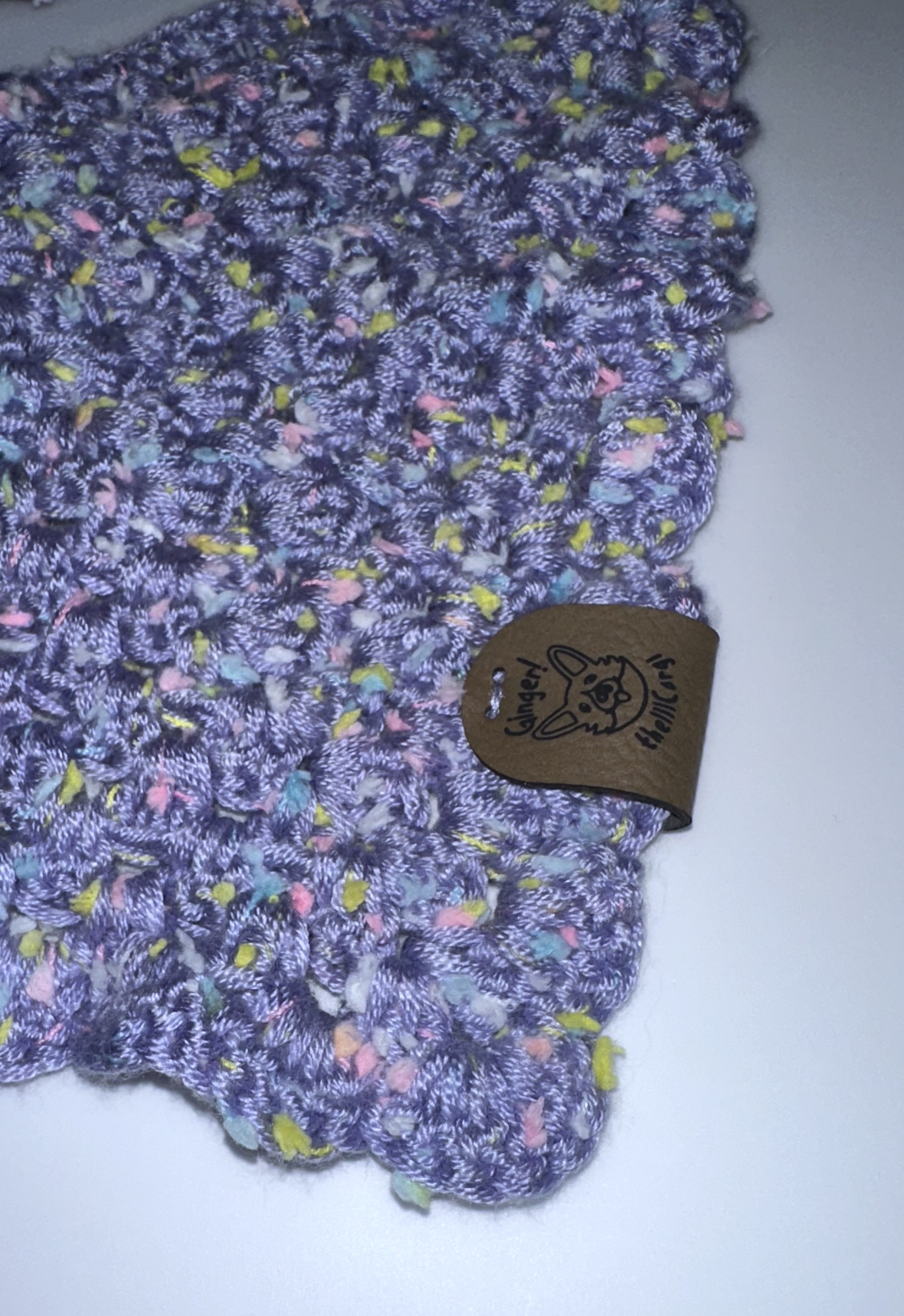 Handmade Crochet Dog Bandana (PURPLE)