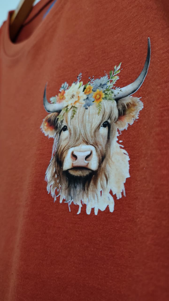 Camiseta estampado de Vaca