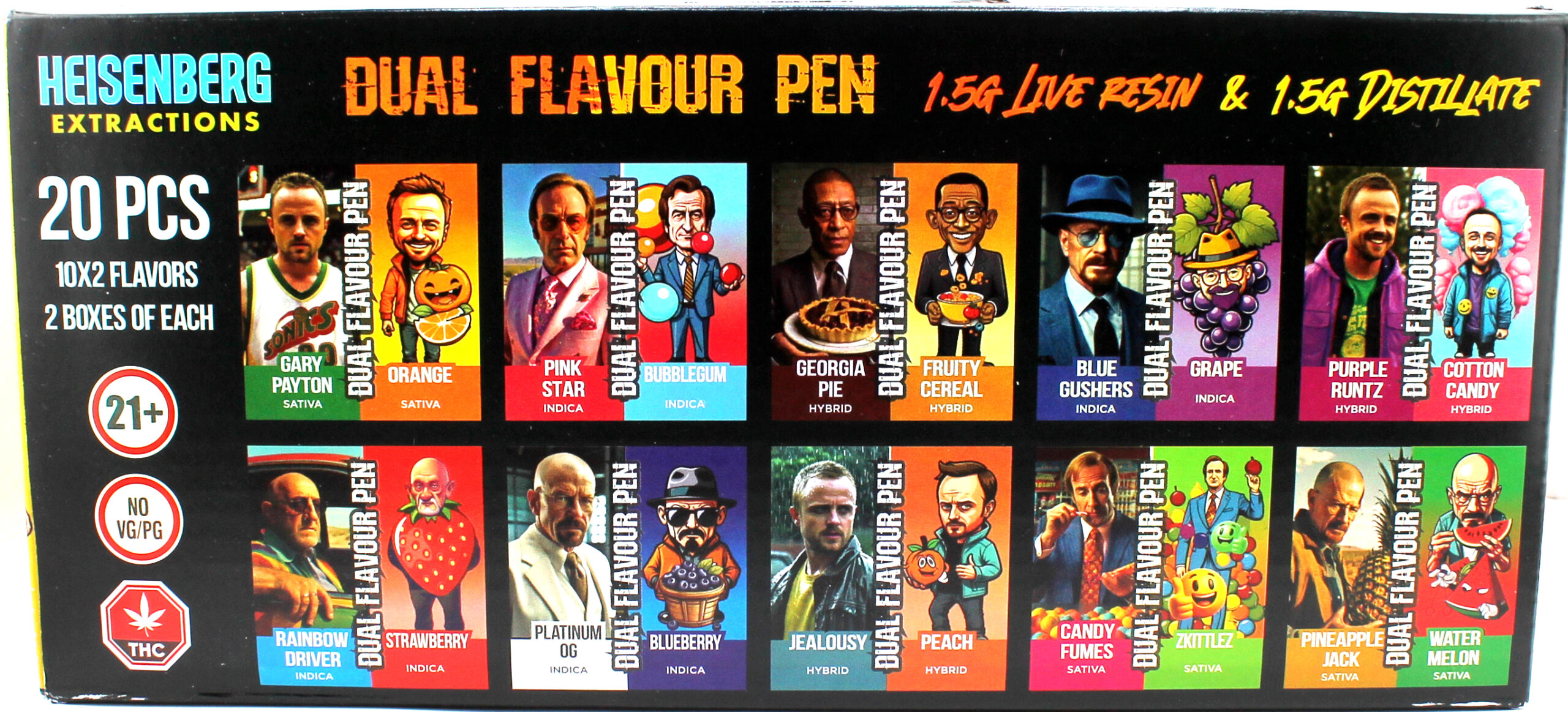 HEISENBERG 3G THC|LIVE RESIN  PENS 