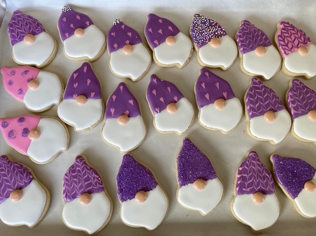 Decorated Gnome Sugar Cookies