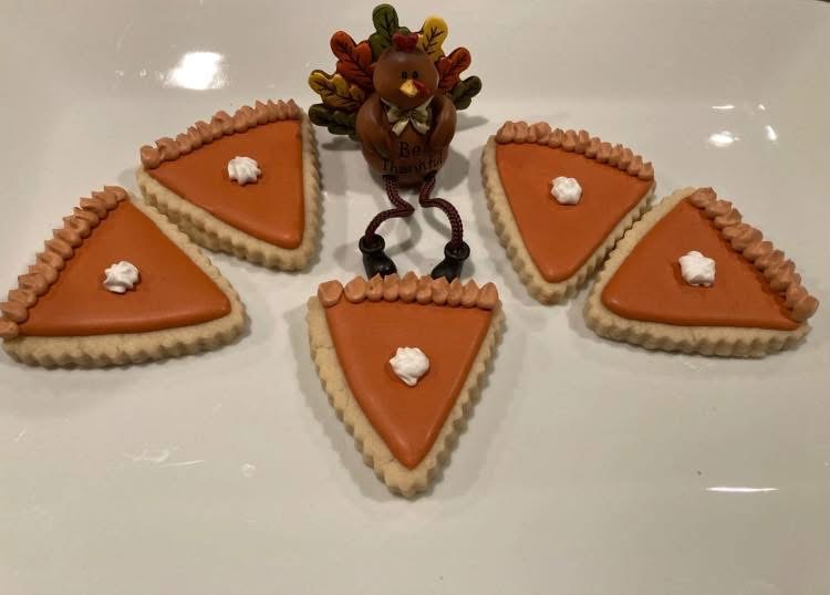 Pumpkin Pie Slice Sugar Cookies