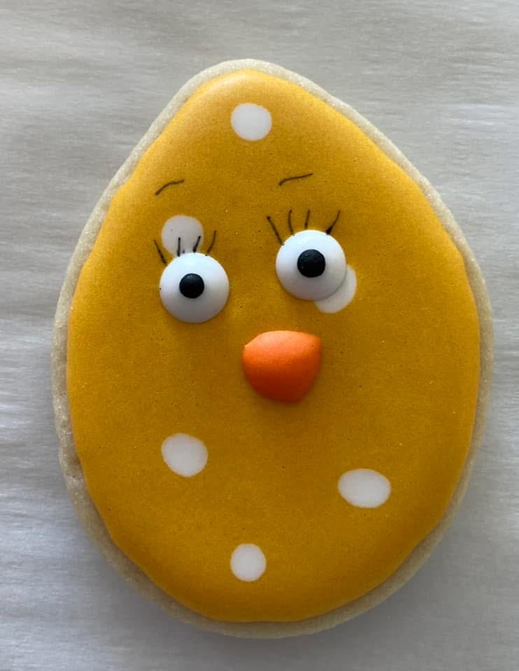 Chick-shaped Easter Cookie