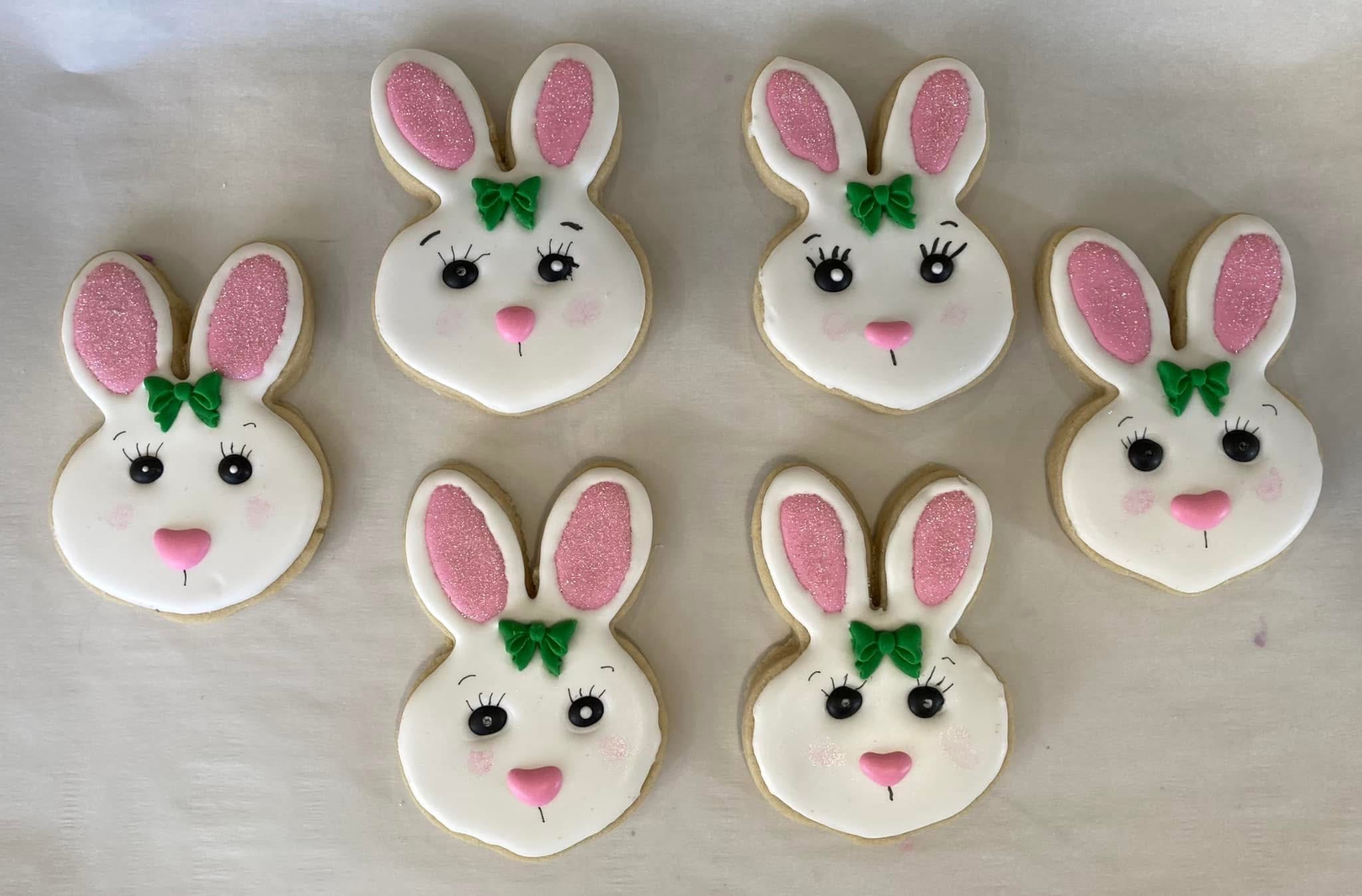 Bunny Shaped Decorated Cookies