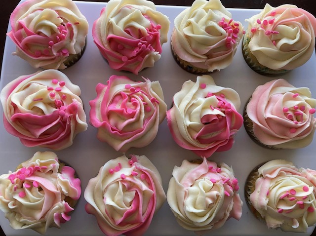 Pink Rose Cupcakes