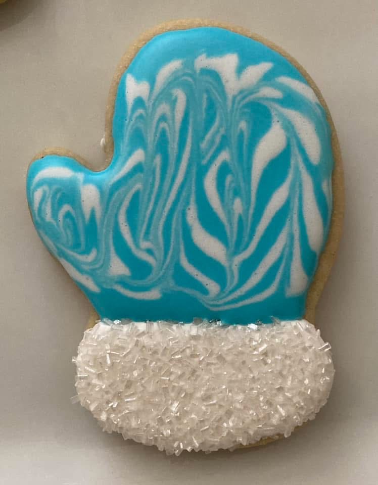 Winter Mitten Decorated Cookie