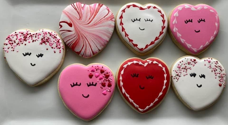 Heart-Shaped Decorated Sugar Cookies
