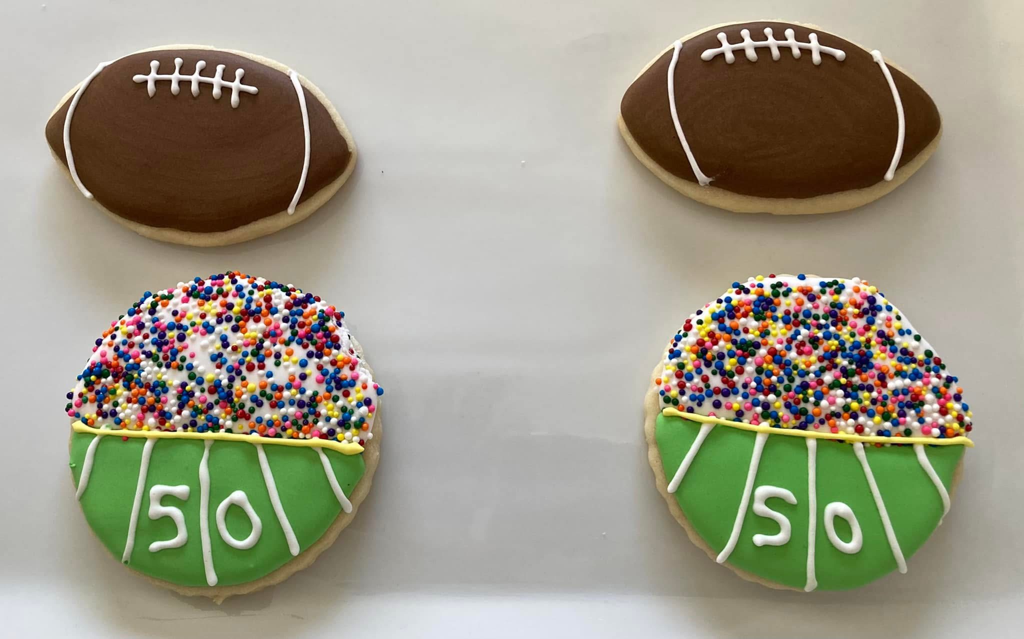 Football Themed Sugar Cookies