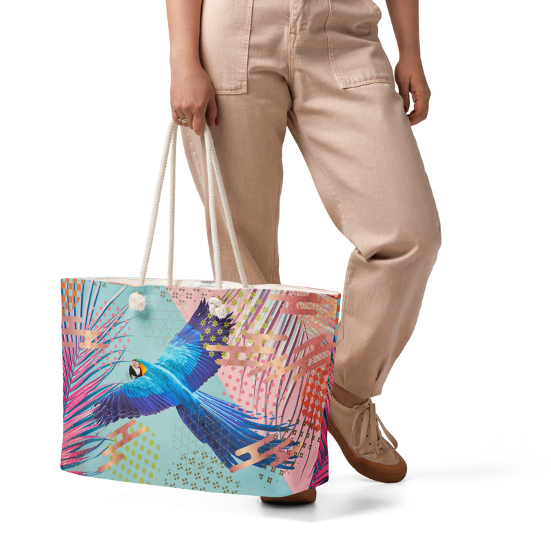 Oversized Weekender Bag – Rope Handle, Coastal Style, Eco Look