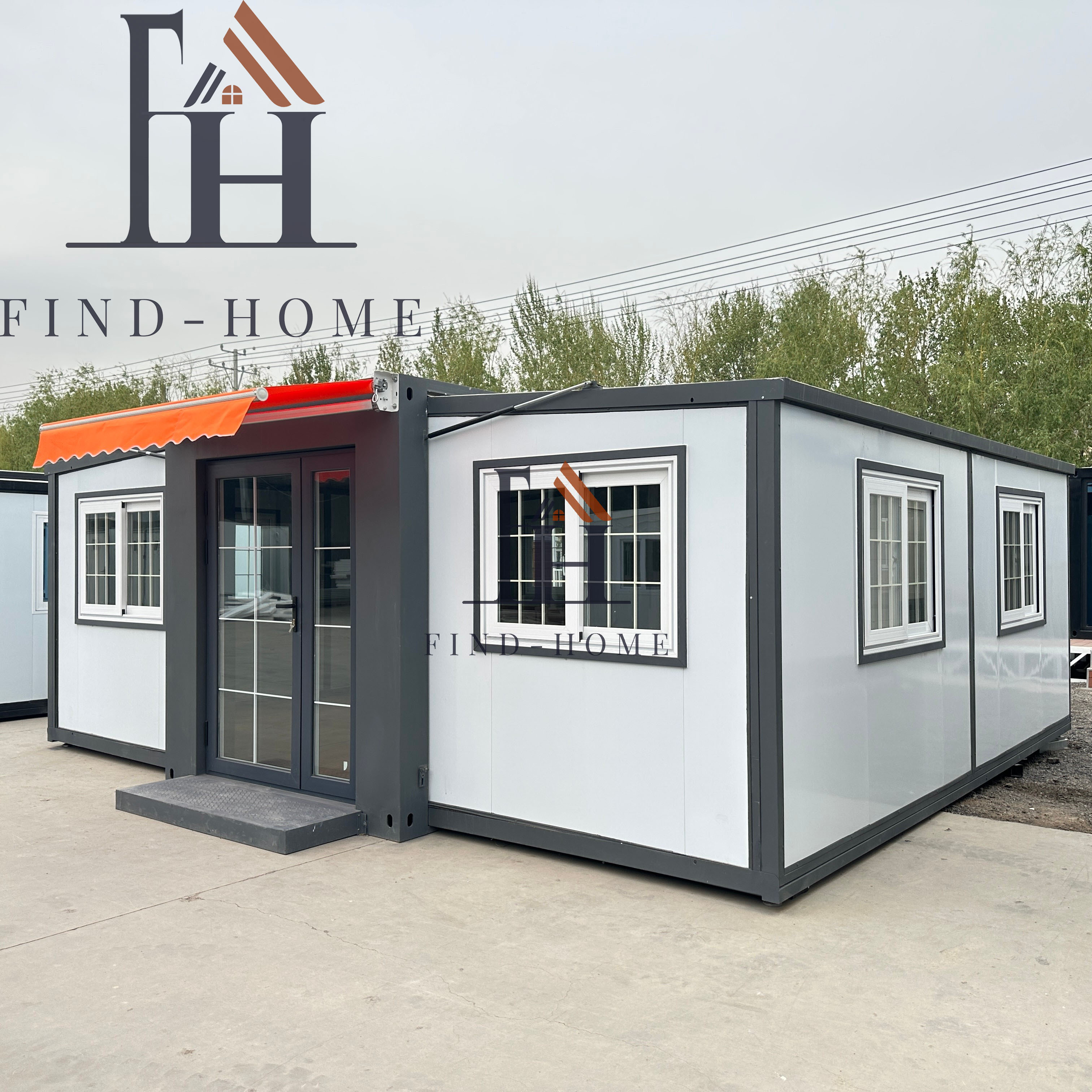 20FTModernContemporary Design  Steel Shipping Container Prefab Houses Expandable for Home Office & Villa Use Prefab Container House