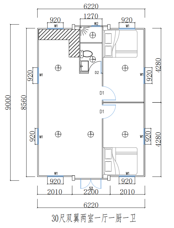 30ft expandable folding house office2 bedroom container prefabricated homes ready to live with bathroom and kitchen