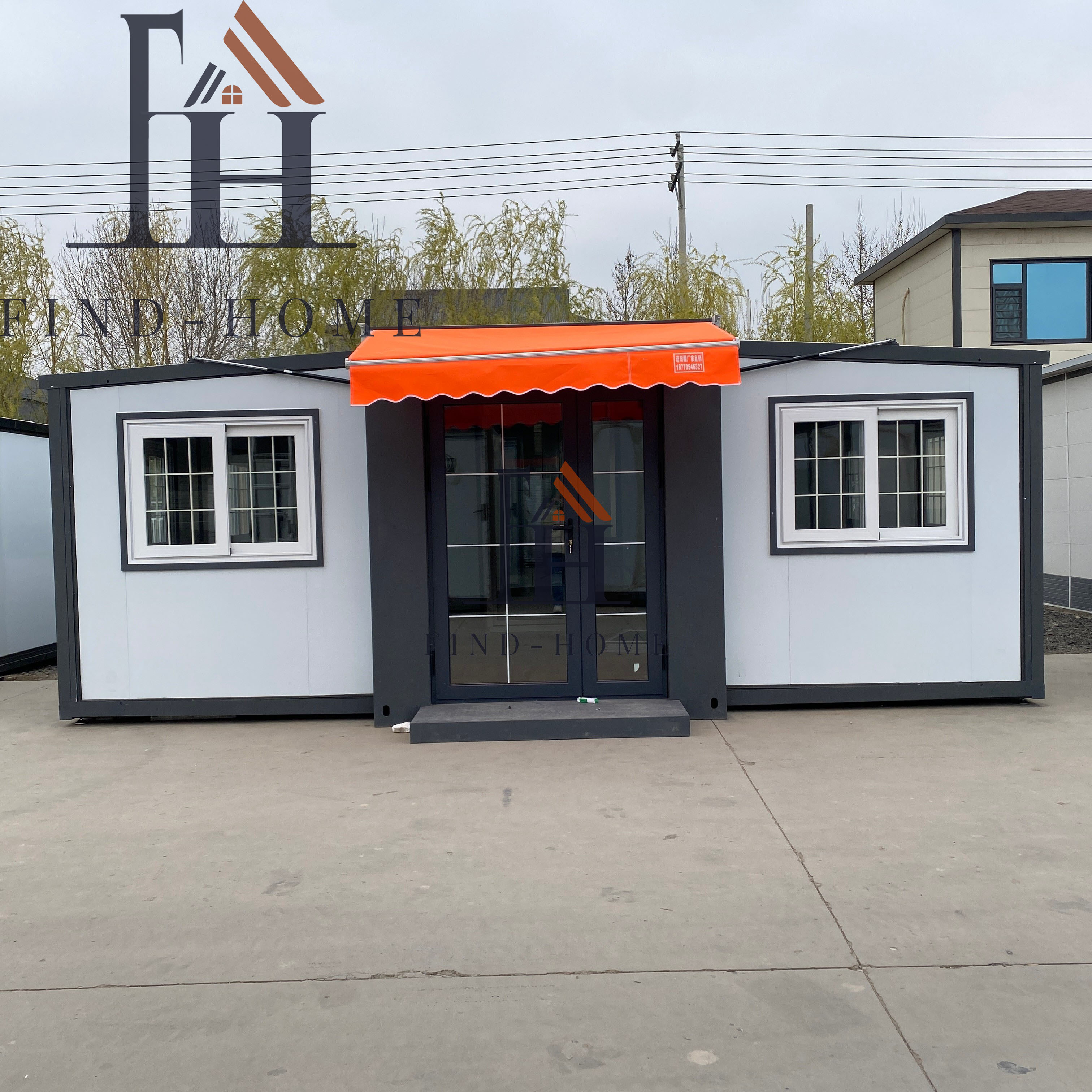 20FTModernContemporary Design Steel Shipping Container Prefab Houses Expandable for Home Office & Villa Use Prefab Container House