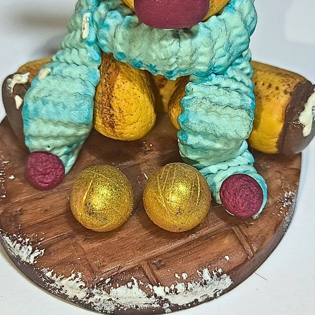 Portafoto artesanal Reno con bufanda azul