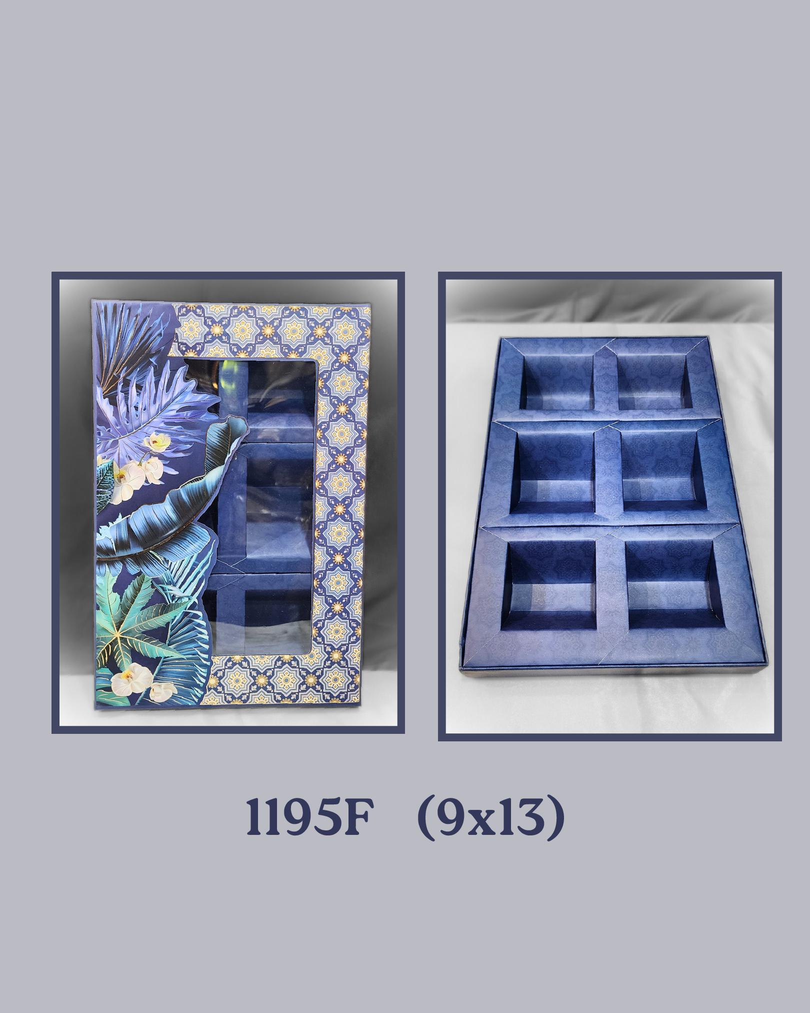 Decorative Blue Partitioned Storage Box
