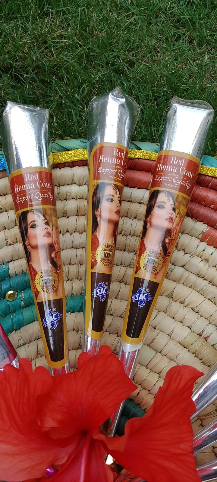 Red Henna Cone (Bundle of 3)