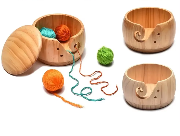 Handcrafted Wooden Yarn Bowl