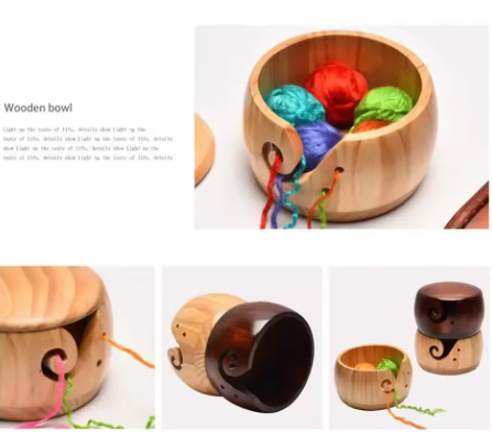 Handcrafted Wooden Yarn Bowl