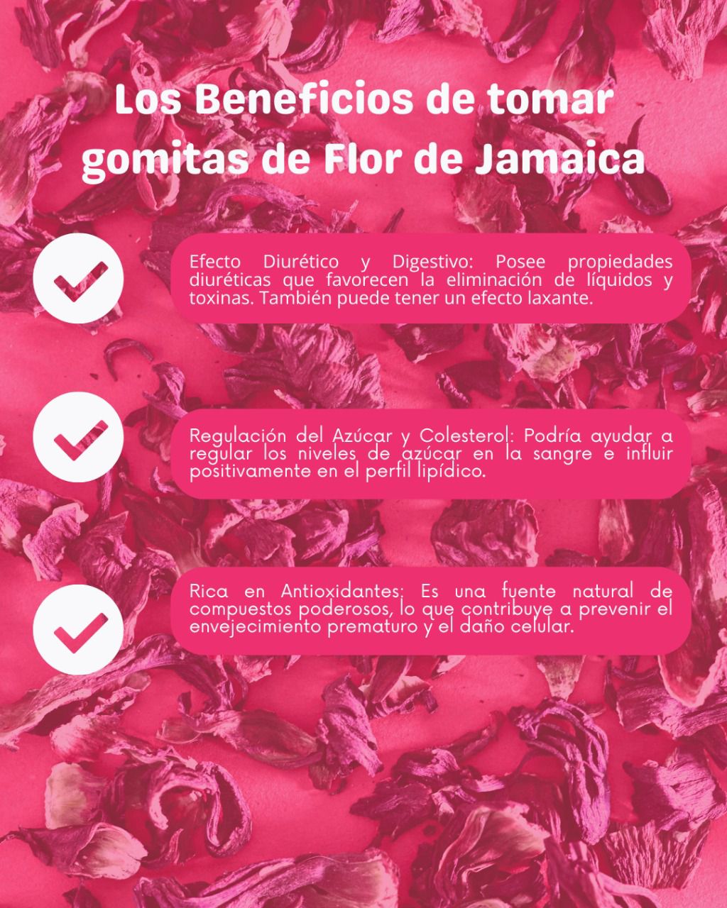 Gomitas saludables a base de Jamaica