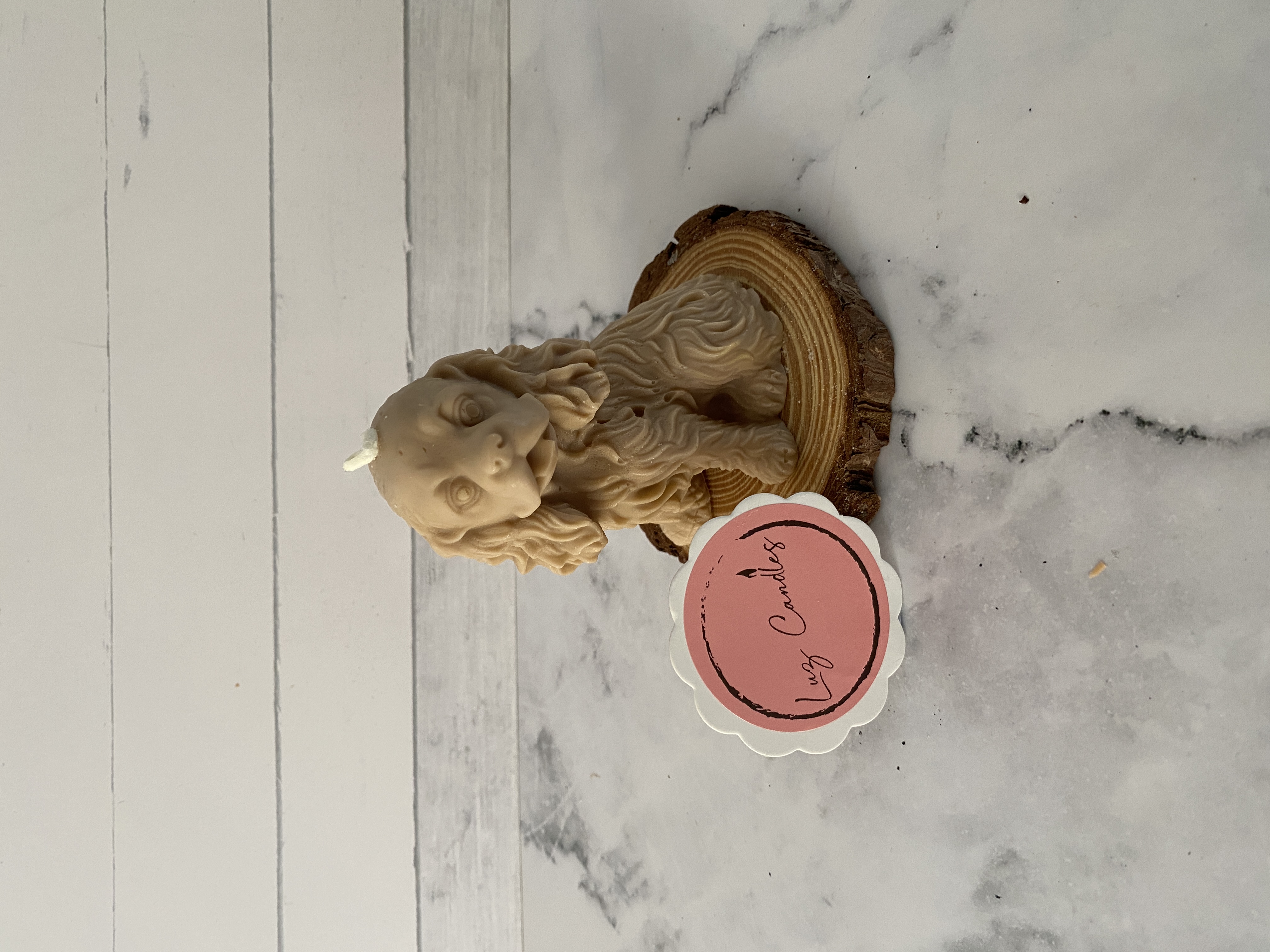 Medium dog candle