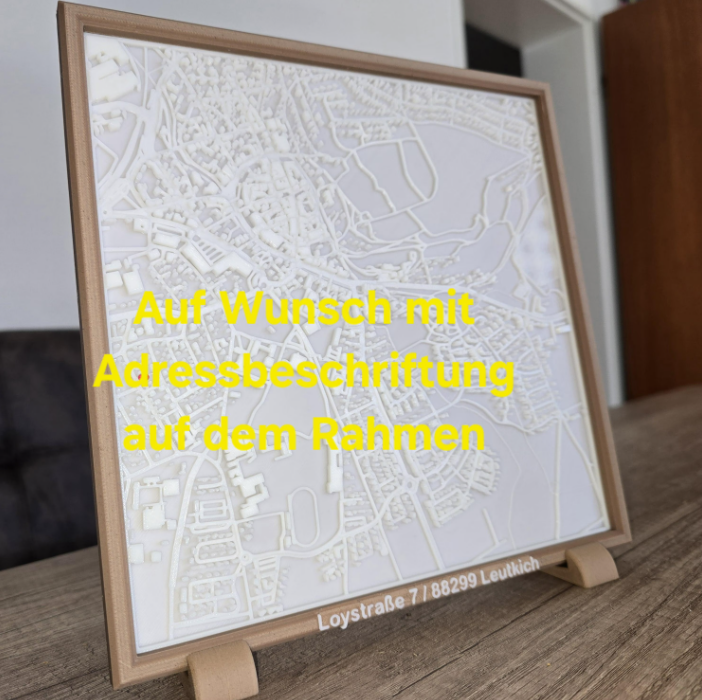 3D-gedrucktes Bild deiner Wunschadresse | euer Zuhause neu gedacht