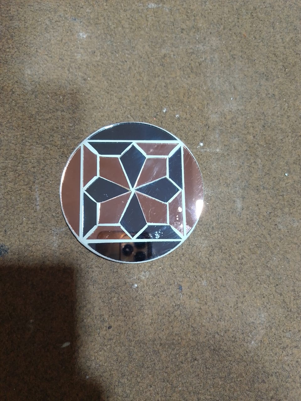 Geometric Patterned Mirror Coaster