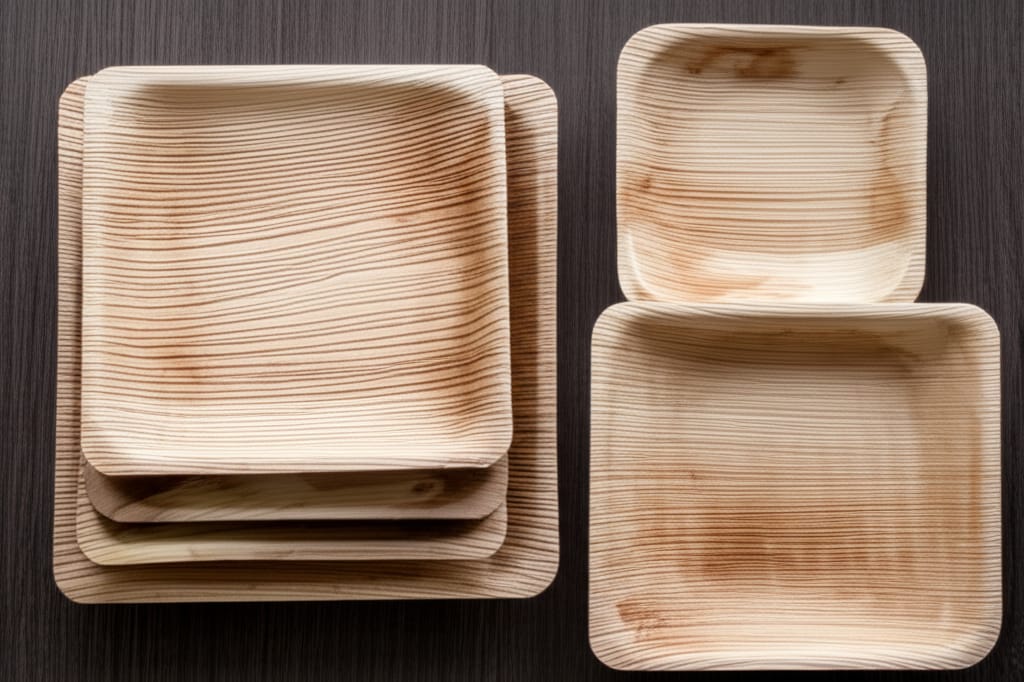 Eco-friendly Palm Leaf Plates Set