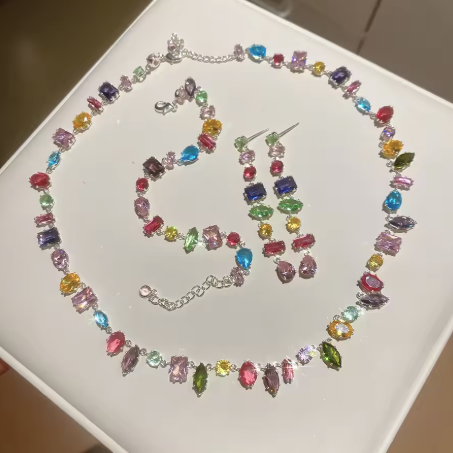 Colorful Gemstone Jewelry Set
