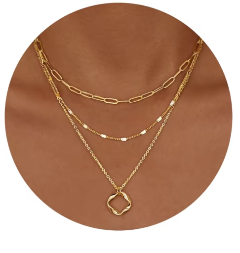 Layered Gold Necklace Set
