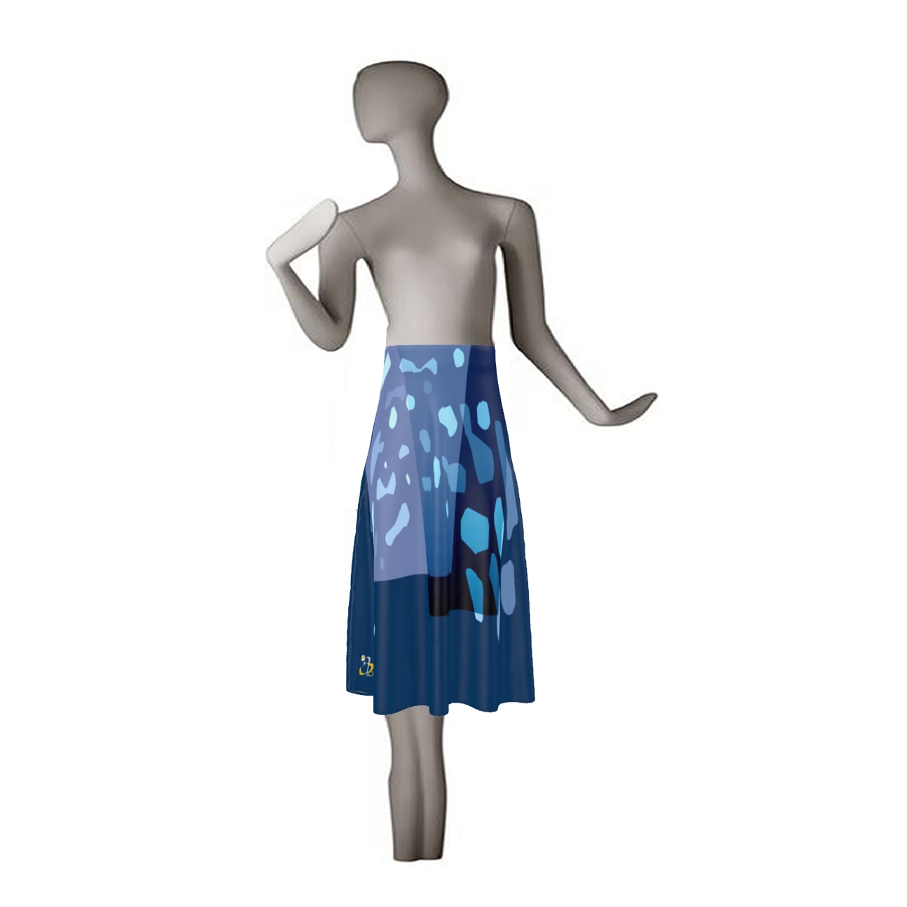 Aura A-Line Silk Skirt Bl
