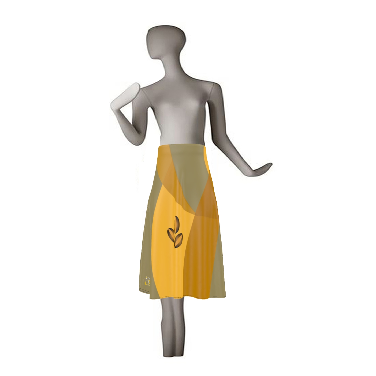 Cyrene A-Line Silk Skirt G