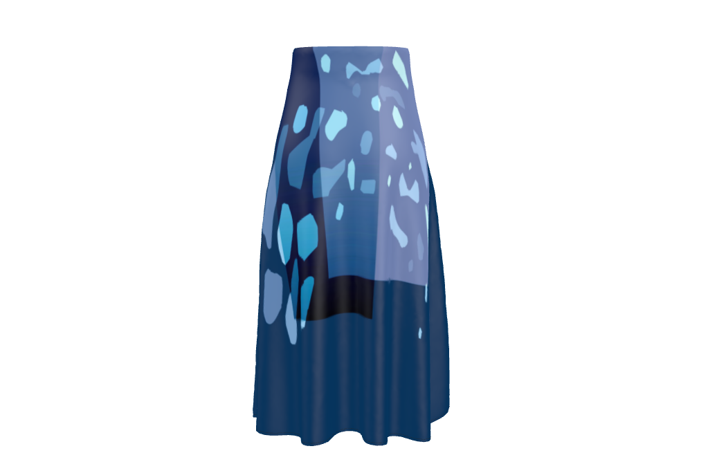 Aura A-Line Silk Skirt Bl