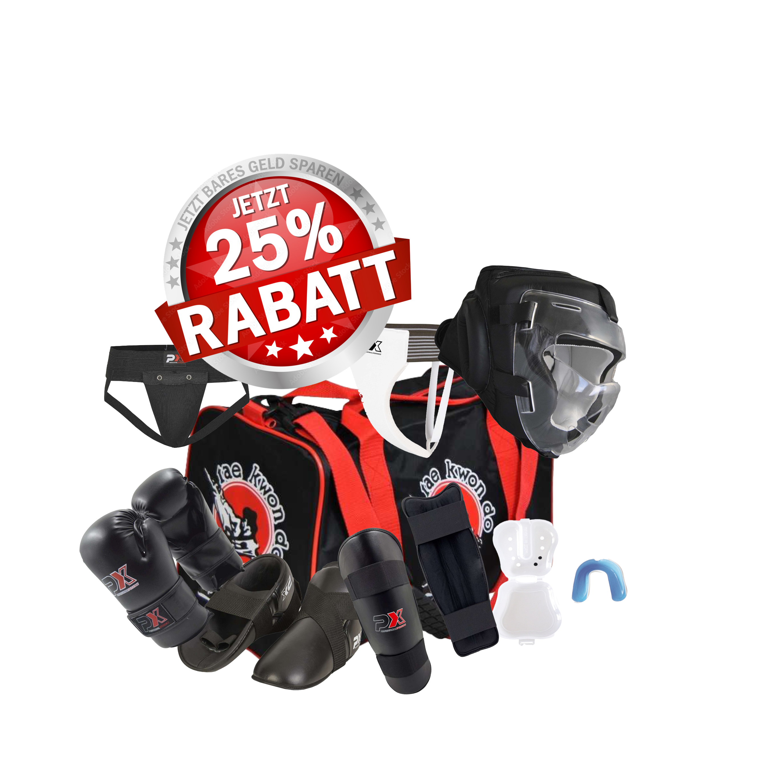  Kinder Tae Kwon Do Schutzausrüstung Set mit Tasche Helm mit Visier