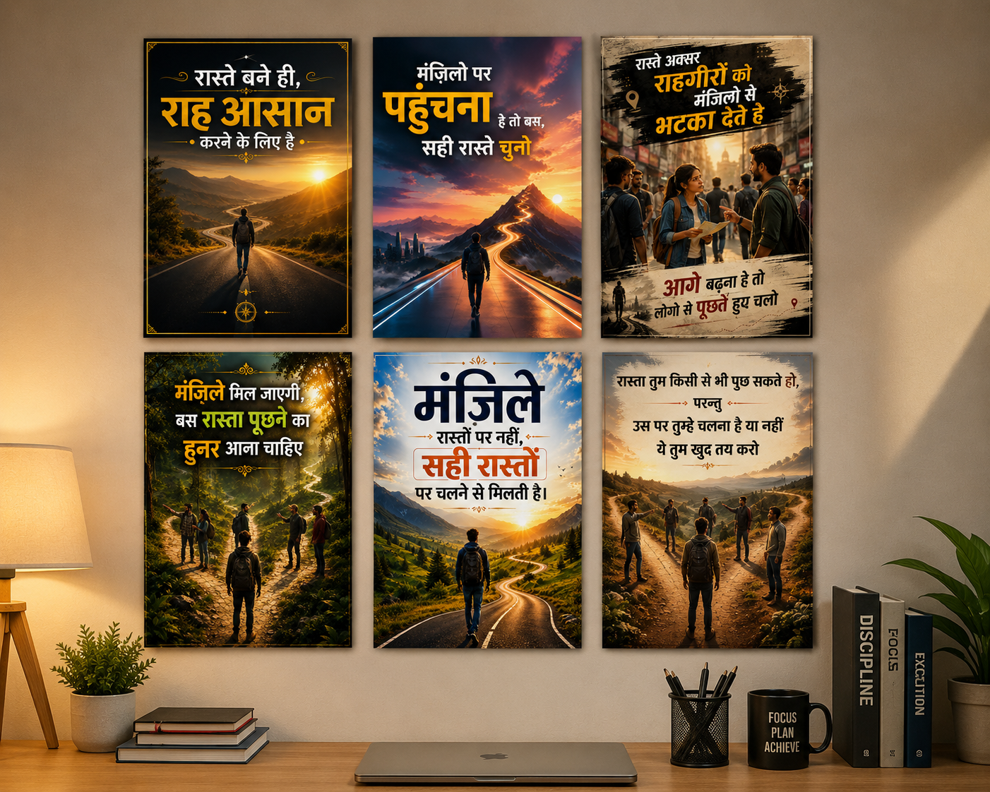 Wall Poster Pack of 6 (20x28 CM)