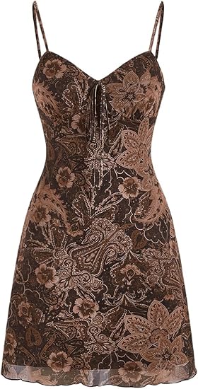 Floral Print Spaghetti Strap Dress