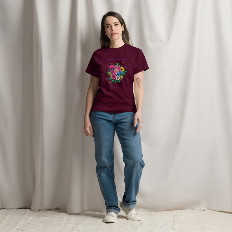 Floral Graphic Turquoise T-Shirt