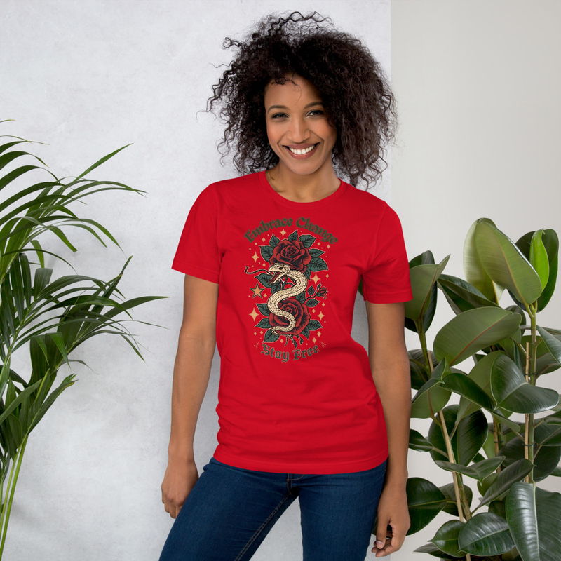 Roses and Snake Inspiration Graphic T-Shirt