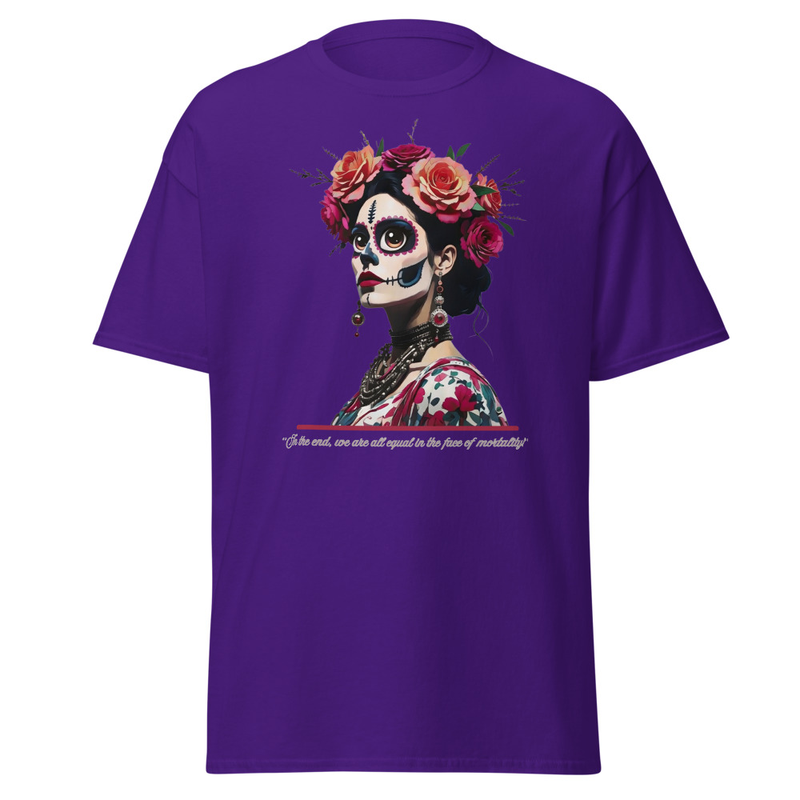 Unisex classic tee Mexican Catrina Floral Art Graphic T-Shirt