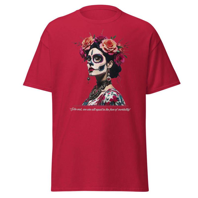 Unisex classic tee Mexican Catrina Floral Art Graphic T-Shirt