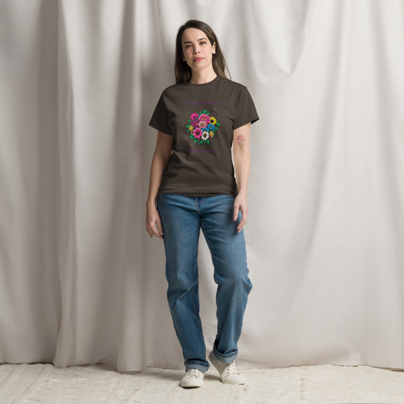 Floral Graphic Turquoise T-Shirt