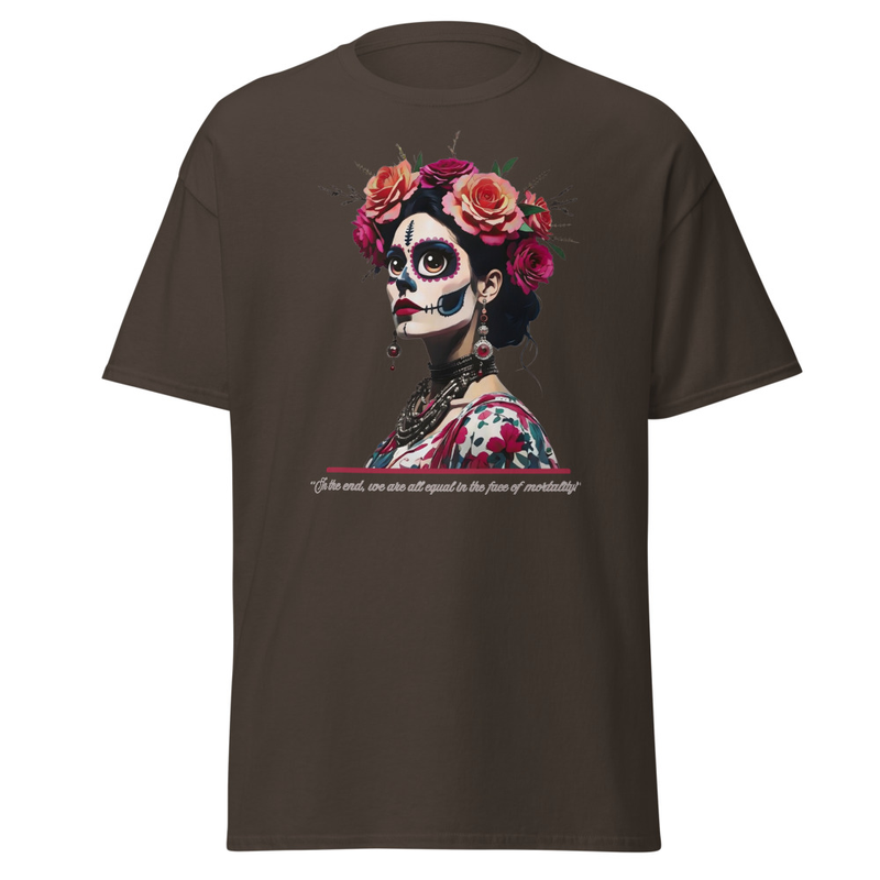 Unisex classic tee Mexican Catrina Floral Art Graphic T-Shirt